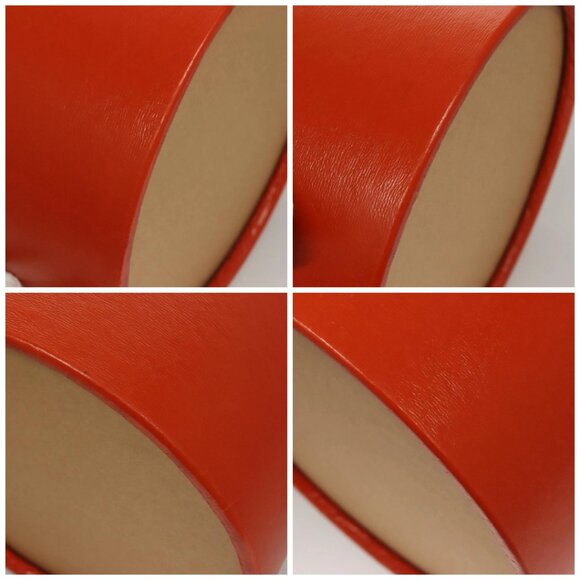 HERMES Saddle Box Wood Orange Silver Auth - Picture 16 of 16